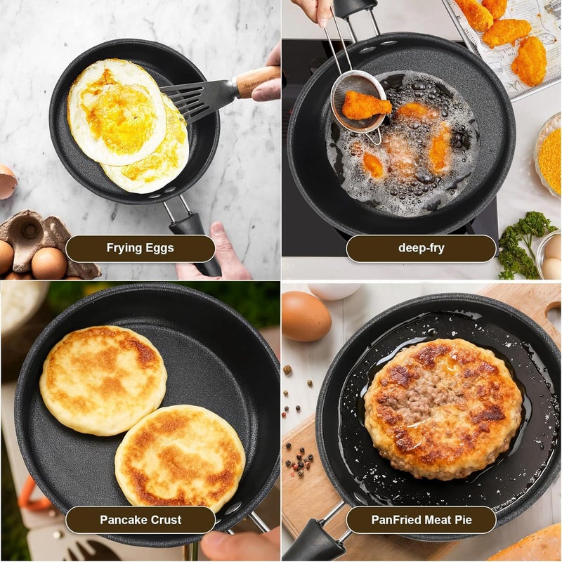 Rehomy Mini Nonstick Egg & Omelet Pan – 4.7” Single Serve Frying Pan/Skillet, Diamond Infused, Multipurpose Pan Designed for Eggs, Pancakes, Dishwasher Safe - Image 5